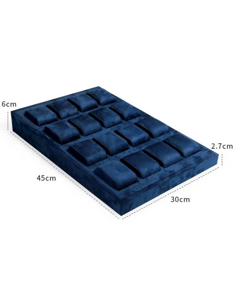 Luxury Navy Blue Watch Display Trays For Sale