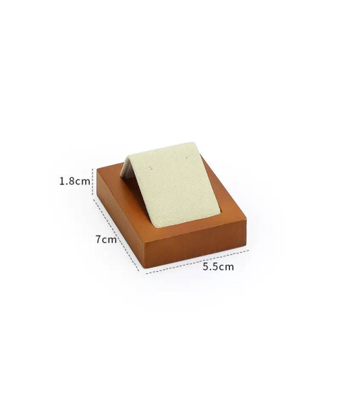新品 オフホワイト ベルベット 木製イヤリング ディスプレイ ホルダー スタンド